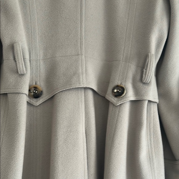 Burberry Dove Gray Coat with Many Detail gorgeous color and style. - Picture 10 of 14